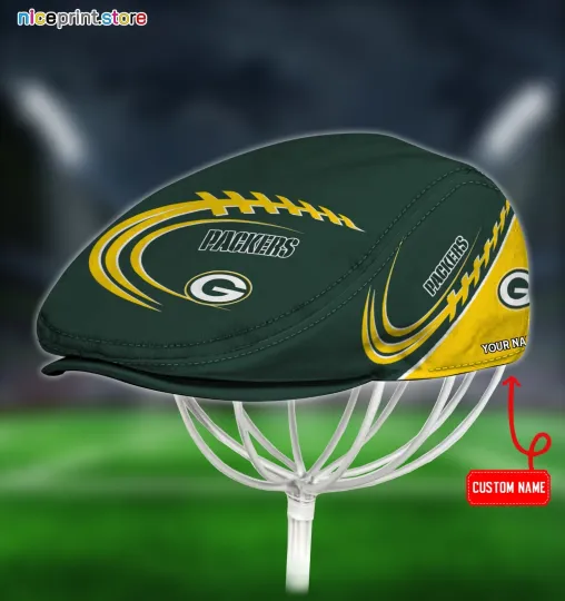 Discover Green Bay Team Jeff Cap football Beret Hat football Flat Cap football Golf Cap Driver