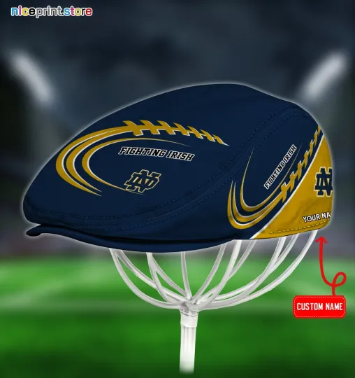 Discover ND Team Fighting Irish Jeff Cap Beret Hat Flat Cap Golf Cap