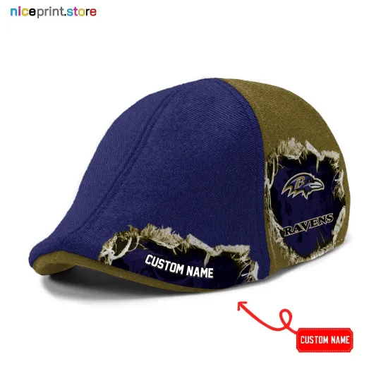 Discover Baltimore Team Ravens Ivy Cap Ravens Flat Cap football Newsboy Cap Golf Cap For Men