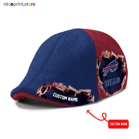 Buffalo Football Team Bills Ivy Cap Bills Flat Cap football Driving Cap Newsboy Cap