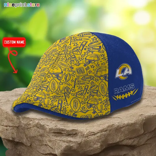 Los Angel Football Team Rams Ivy Cap Flat Cap football Flat Cap Driving Cap Golf Cap