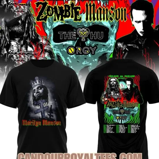 Discover Zombie x Manson Freaks On Parade 2026 Tour T-Shirt