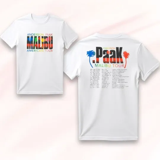 Discover Anderson Paak Malibu Era American Tour 2026 T-Shirt