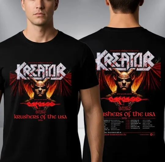 Discover Kreator Krushers Of The USA 2026 Schedule Tour T shirt