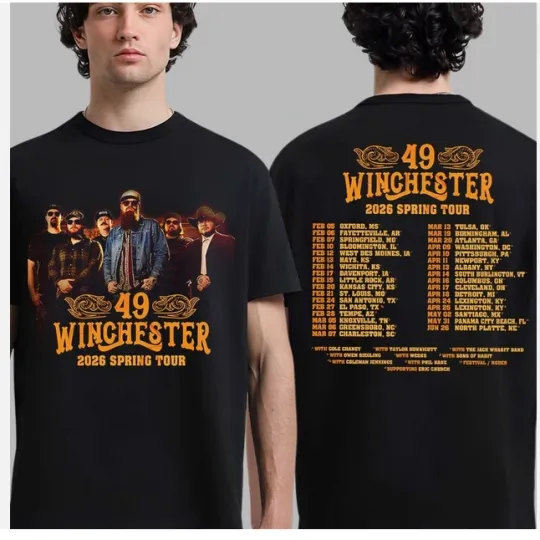 Discover 49 Winchester 2026 Spring Tour North American City Dates Two Sided T-Shirt
