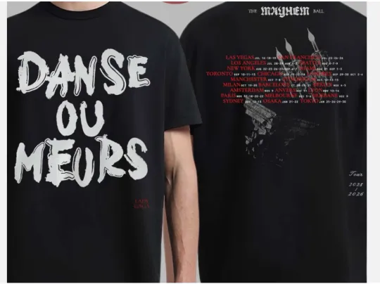 Discover 2 side Ld ga The Mayhem Ball Tour 2025 2026 Danse Ou Meurs shirt