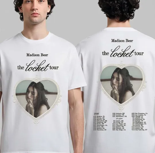 Discover Madison Beer The Locket Tour 2026 Double Sided T-Shirt