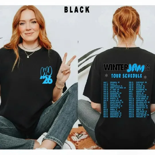Discover Winter Jam Tour 2026 New Trendy Graphic Custom Two Sides Shirt