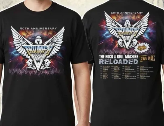 Discover Triumph Rock Roll Machine Reloaded T-Shirt 2026 Tour Tee
