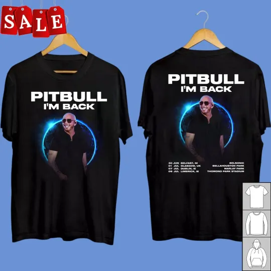 Discover New Pitbull 2026 UK tour Gift For Fans Unisex S-5XL Shirt MD586