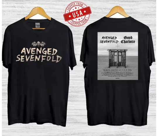 Discover Avenged Sevenfold 2026 North American Tour T-Shirt, FAST SHIP