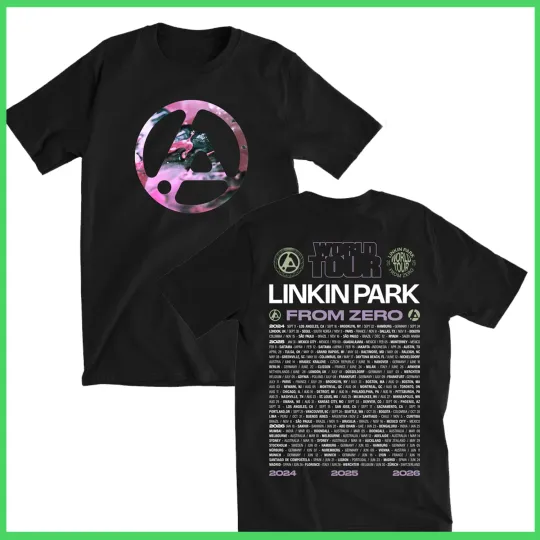 Discover NEW - Linkiin P@rk FZ WORLD TOUR 2026 BLACK TOUR T Shirt