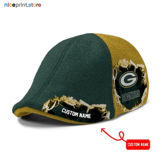 Discover Green Bay Team Ivy Cap Flat Cap football Newsboy Cap Golf Cap For Men