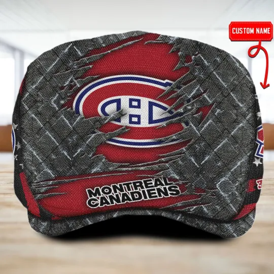 Discover Montreal Team Canadiens Jeff Cap NHL Jeff Cap Golf Cap Newsboy Cap Flat Cap