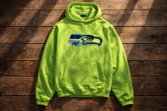 Discover Seattle Seahawks Splatter Paint Hoodie Football Fan Gear