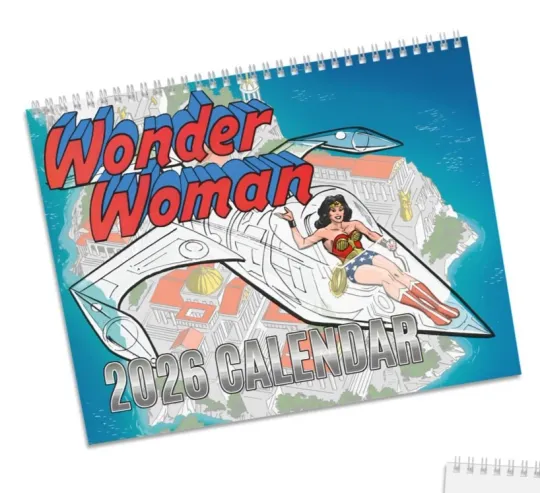 Discover Wonder Woman Calendar 2026 - Bronze Age Art Pre-Crisis DC Comics Diana