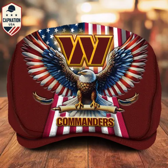 Discover Washington Commander Jeff Cap Newsboy Cap Driving Cap Flat Cap Golf Cap For Men