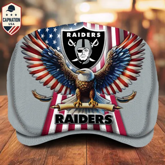 Discover Las Vegas Raiders Jeff Cap Newsboy Cap Driving Cap Flat Cap Golf Cap For Men