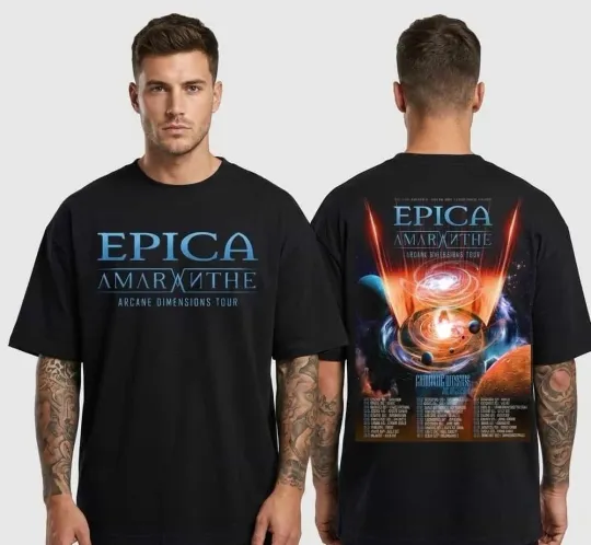 Discover Epica x Amaranthe Arcane Dimensions Tour 2026 Unisex T-Shirt