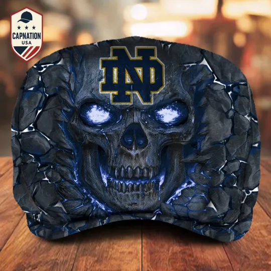 Discover ND Team Fighting Irish Jeff Cap Driving Cap Golf Cap Flat Cap Newsboy