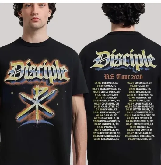 Discover Disciple US Tour 2026 2 Sides Unisex T-Shirt