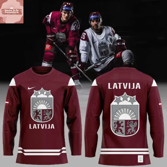 Personalized Latvijas Hokeja Federacija 2026 Winter Olympics Red Hockey Shirt