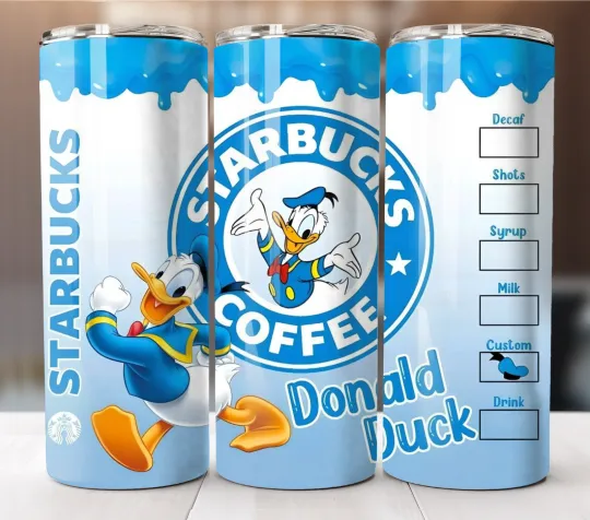 Discover Donald Duck Insulated Stainless Steel Tumbler with Straw - Disney Gift Cup