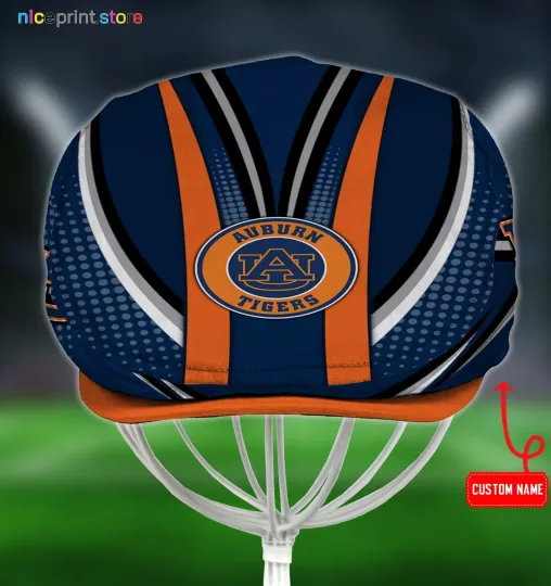 Discover Auburn Team Tigers Jeff Cap NCAA Jeff Cap Newsboy Cap Driving Cap Golf Cap