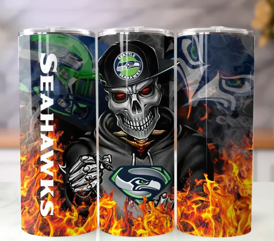 Discover Seattle Tumbler Insulated Stainless Steel Cup Lid and Straw