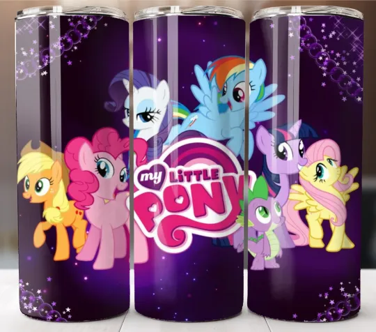 Discover My Little Pony Tumbler 20oz Insulated Stainless Steel Travel Mug Cup Straw Lid