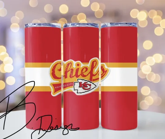 Discover KANSAS CITY FOOTBALL STAINLESS STEEL TUMBLER CUP / LID