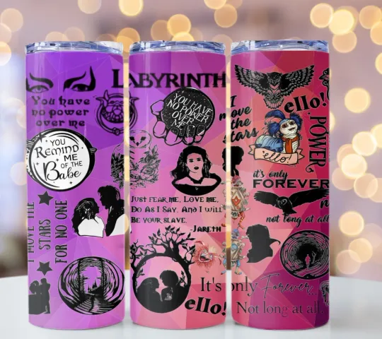 Discover The labyrinth movie STAINLESS STEEL TUMBLER CUP / LID