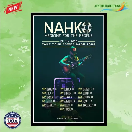 Discover NEW Nahko EU & UK Tour 2026 Poster Home Decor, Wall Art, No Frame, Fan Gift