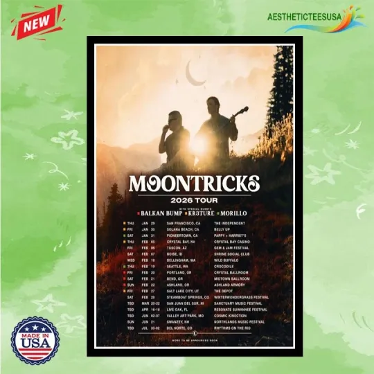 Discover NEW Moontricks 2026 New Tour Poster Home Decor, Wall Art, No Frame, Fan Gift