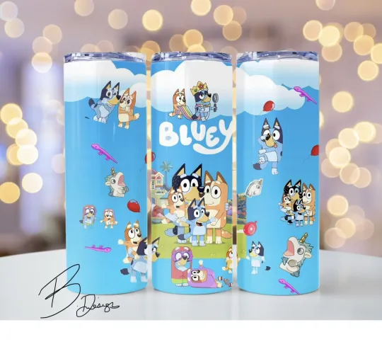 Discover BlueyDad Tumbler Travel Mug Cup Straw Lid