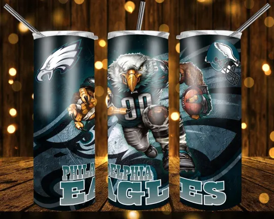 Discover Custom football Skinny Tumbler Cup Eagles