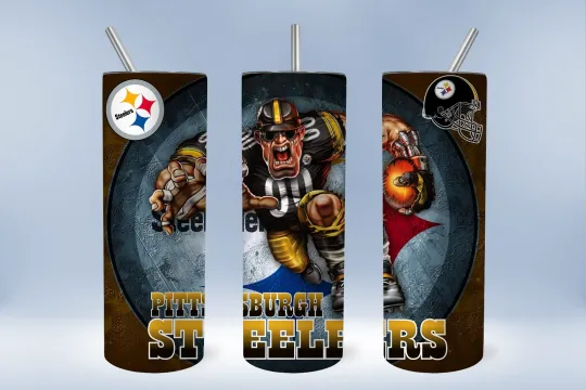 Discover Custom Steeler Skinny Tumbler Cup football Pittsburgh