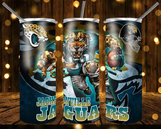 Discover Custom football Skinny Tumbler Cup Jaguars