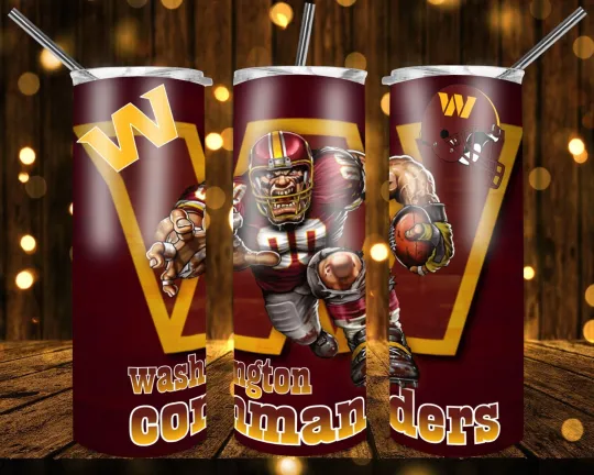 Discover Custom football Skinny Tumbler Cup Washington Comanders