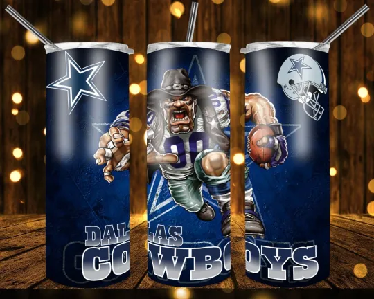 Discover Custom football Skinny Tumbler Cup Dallas