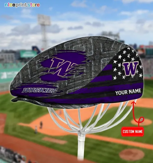 Discover Washington Team Huskies Jeff Cap Driving Cap Golf Cap Newsboy Cap Flat Cap