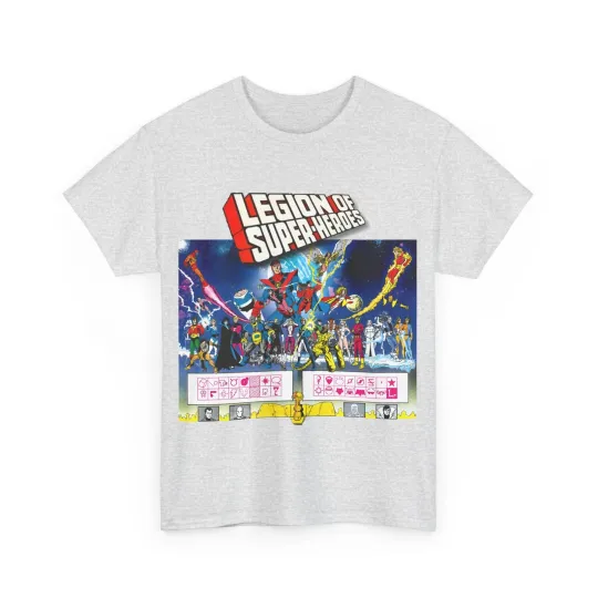 Discover Legion of Super-Heroes T-Shirt - George Perez Art - DC Universe History
