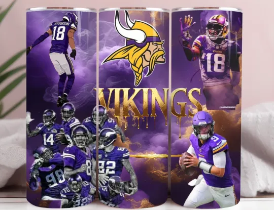 Discover Stainless Steel Tumbler | Vikings Football Fan Gift Insulated Travel Cup