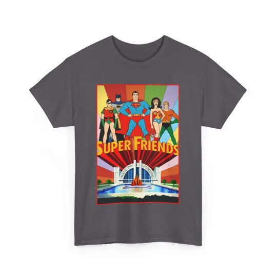 Super Friends T-Shirt Batman Superman Wonder Woman Robin Hanna-Barbera