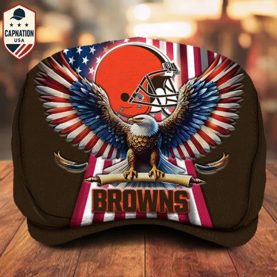 Discover Clevelan-Browns Jeff Cap Newsboy Cap Driving Cap Flat Cap Golf Cap For Men 4