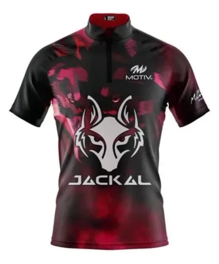 Discover Personalized Motiv Crimson Jackal Bowling Jersey Shirts - All Size S to 5XL