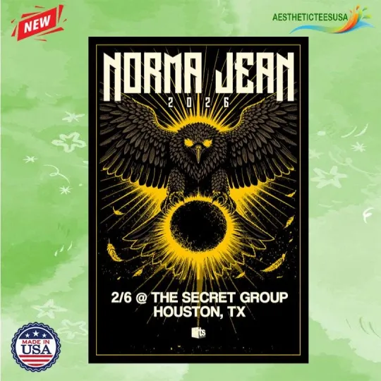 Discover NEW Norma Jean Houston, TX Feb 6 2026 Tour Poster Home Decor, Wall Art, Fan Gift