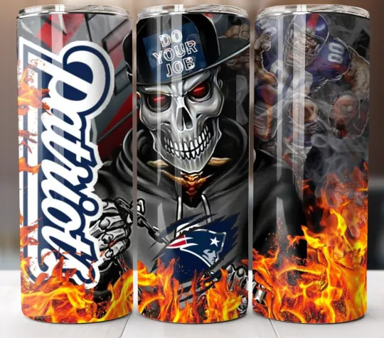 Discover New England Tumbler Insulated Stainless Travel Mug Cup Straw Lid