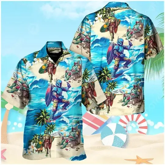 Boba Fett Star Wars Surfing Summer Beach Hawaiian Shirt