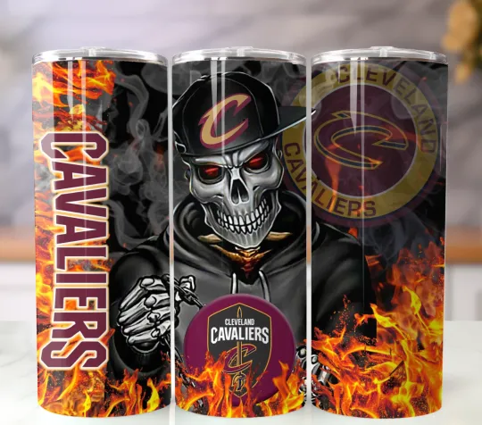 Discover Cleveland Cavaliers Tumbler Insulated Stainless Steel Cup Lid and Straw